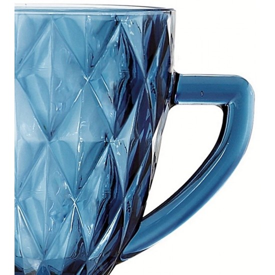 Jarra 1 Litro Diamante Azul 20cm Altura 14cm Diâmetro